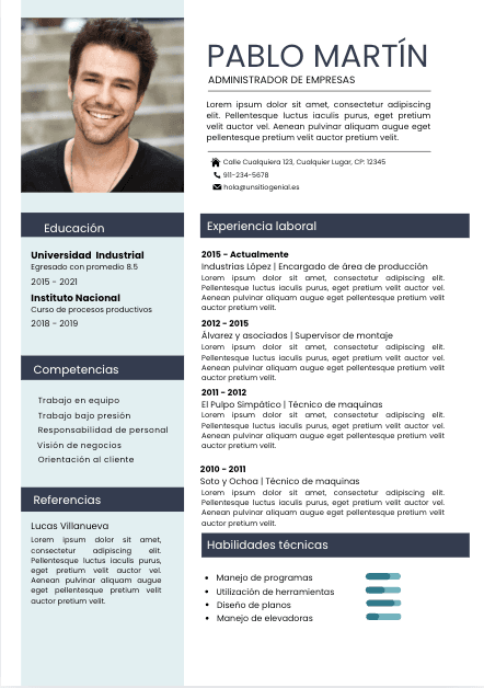 Non-optimized CV example