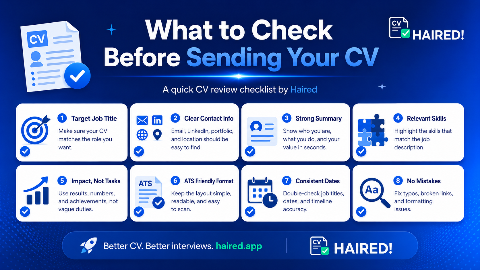 How to Make an ATS CV in 2026 — Step-by-Step Guide | HAIRED
